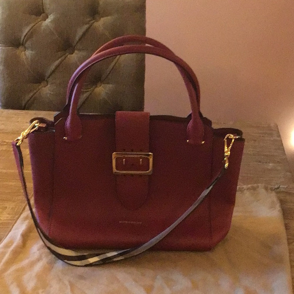 Red Burberry handbag